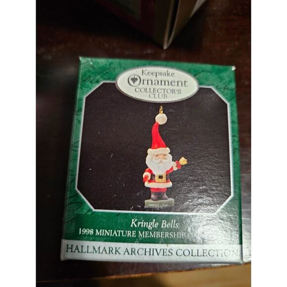 Hallmark Kringle Bells 1998 Miniature Keepsake Ornament NEW KOC Santa - Picture 1 of 1